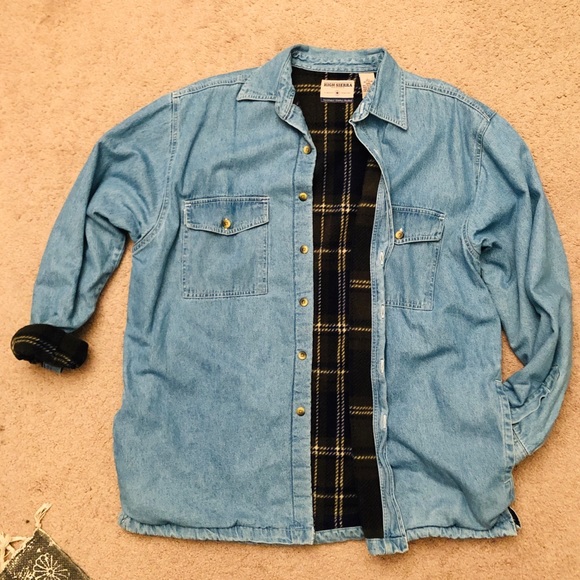 denim shirt jacket flannel lined
